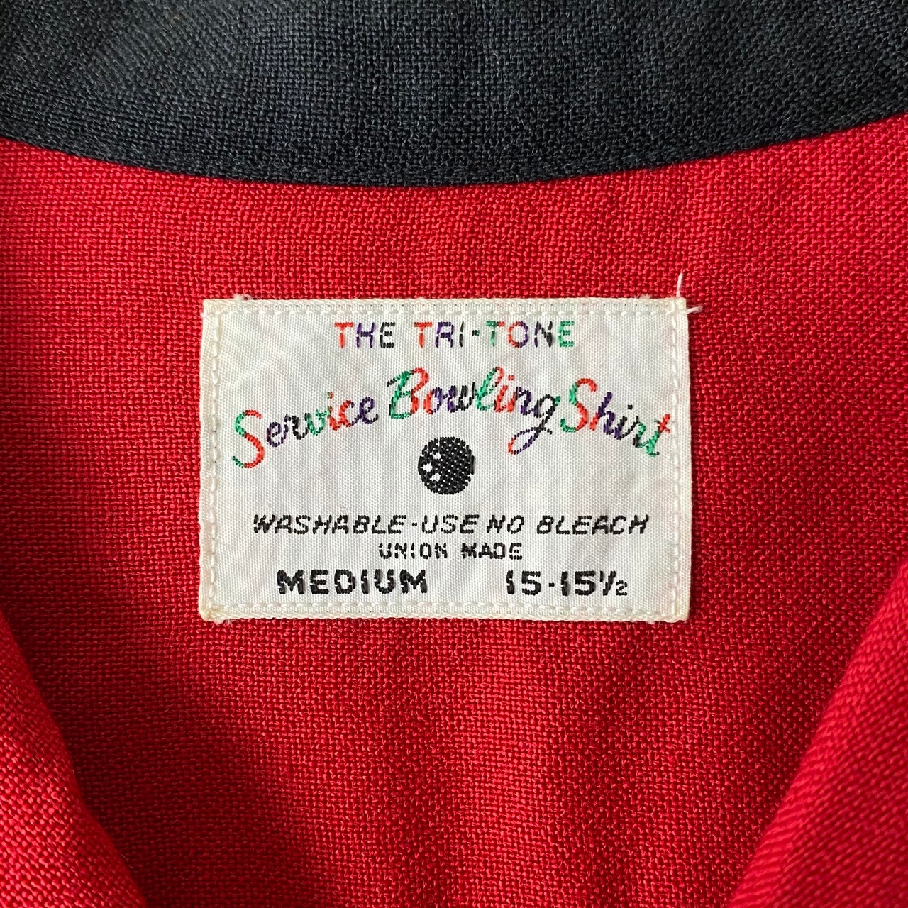 vintage 1960’s SERVICE BOWLING SHIRT switching design rayon bowling shirt
