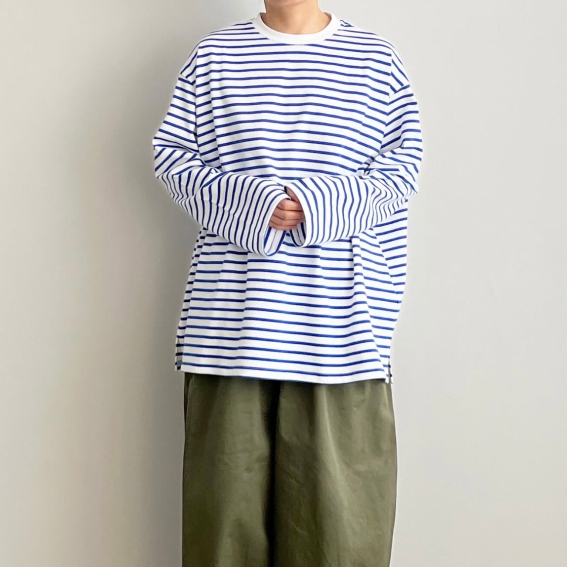 HARVESTY】 JUMBO L/S STRIPED TEE (UNISEX) (3色展開) ハーベスティ ボーダー ジャンボ長袖Tシャツ  A52304 ROGER'S North land