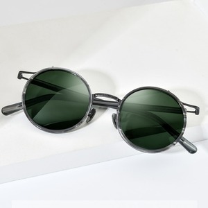 Titanium Acetate Round Sunglasses / チタン アセテート ラウンド サングラス
