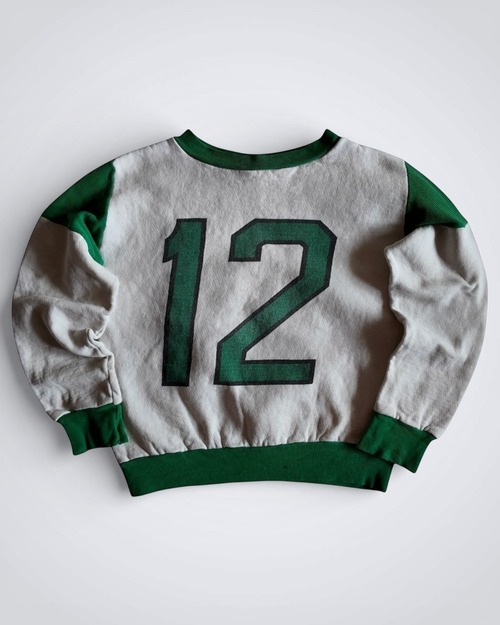 1960s~ NUMBERING TWO TONE SWEAT SHIRT KID'S