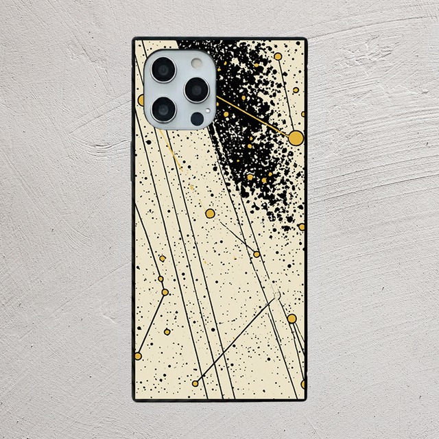 受注生産 iPhoneケース 黒い星雲と細線の天体図｜天体図風 STAR053B