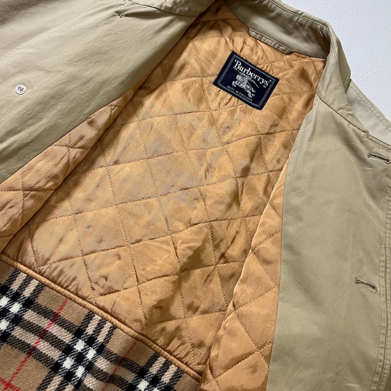 80s〜90s UK Burberry Burberrys' ノバチェック チンスト ライナー