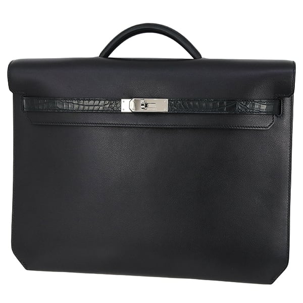 Used HERMES エルメス ケリーデペッシュ 36 タッチ エヴァーカラー ポロサス Y刻印 ノワール ブラック ビジネスバッグ ブリーフケース 書類かばん ハンドバッグ 美品