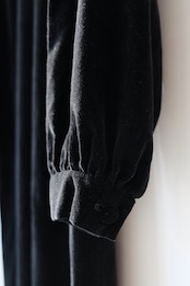 Minimal black velvet dress
