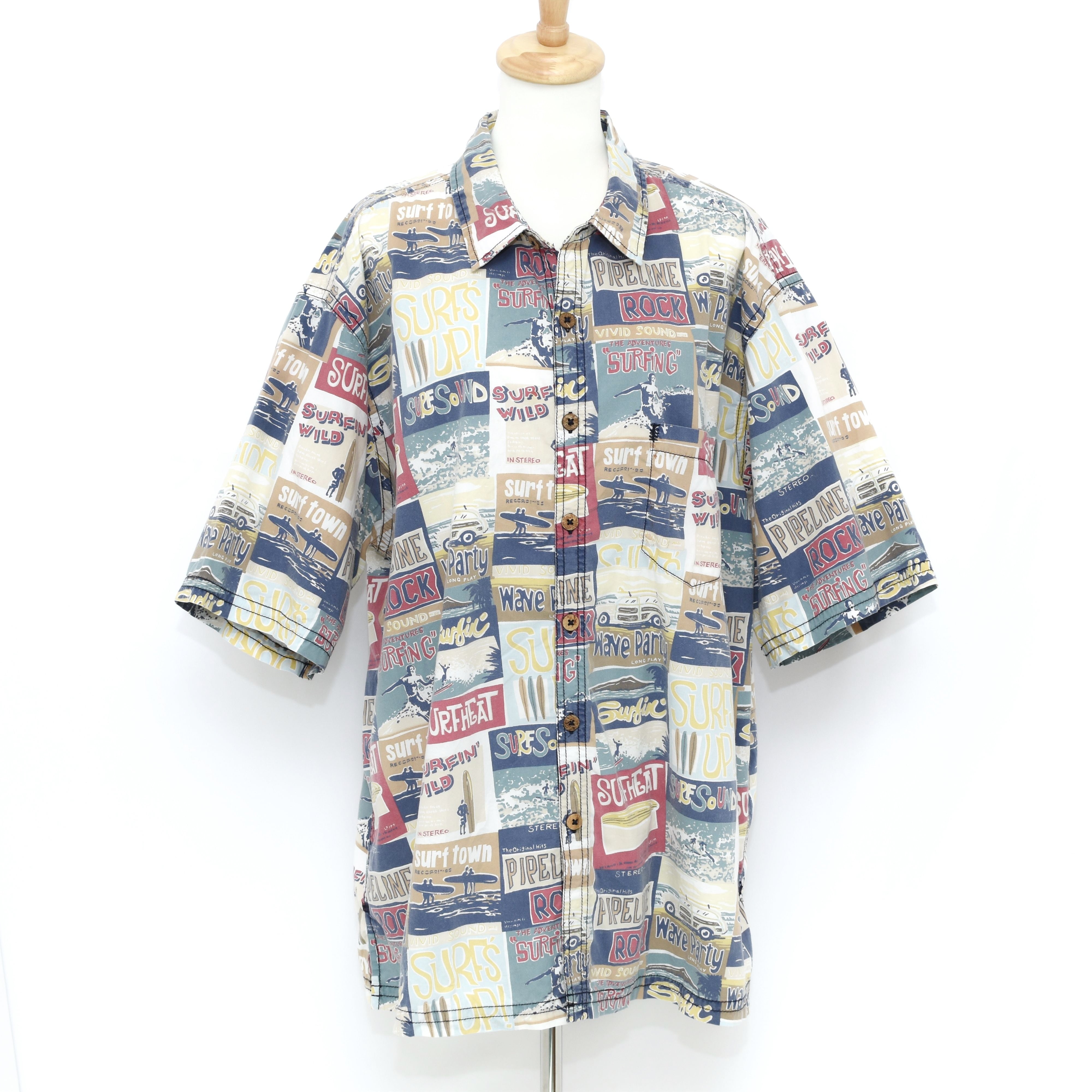 80~90年代 Kahala ハワイアンアロハシャツ 総柄 ハワイ製 メンズL ヴィンテージ /eaa349150
