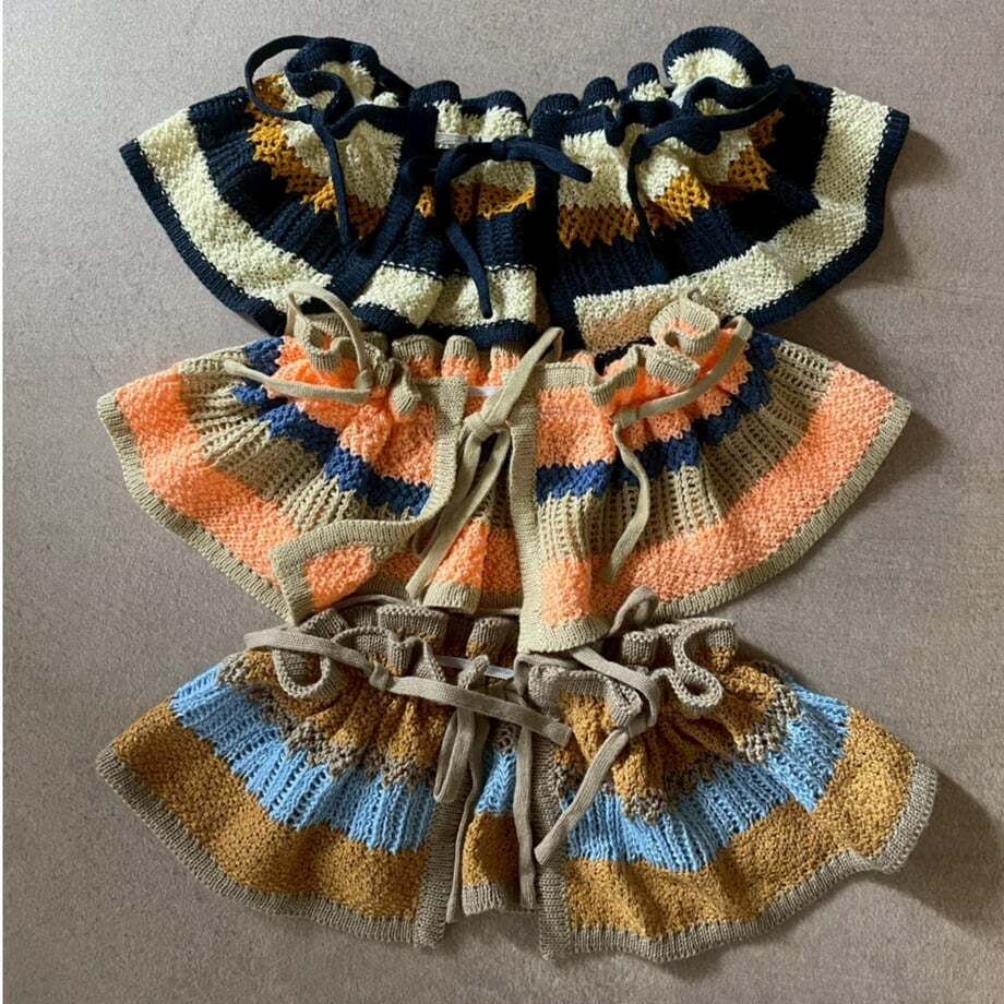 【予約商品】&pal / SUKASHIAMI border multi bustier / 4col