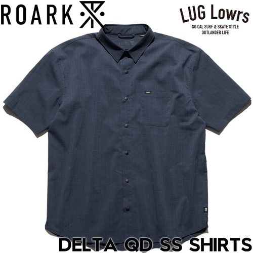 ROARK ロアーク シャツ メンズ 半袖シャツ 速乾シャツ ドライシャツ ストレッチ 接触冷感 吸汗速乾 抗菌防臭 DELTA QD S/S SHIRTS RWJD1220-SBL 26SU 日本代理店正規品