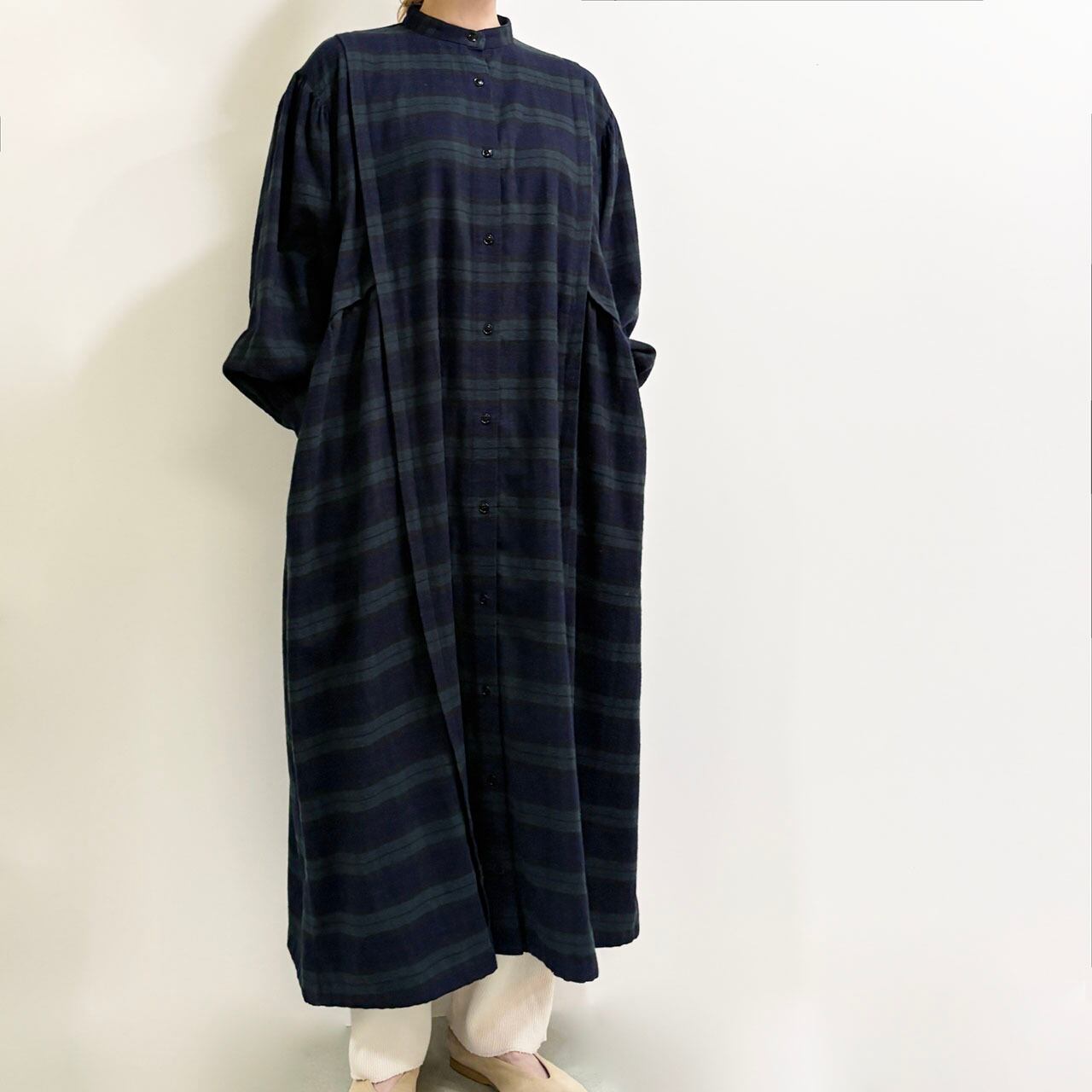 ICHI イチ ネル起毛チェックワンピース 260419 ブラックウォッチ チェックワンピース