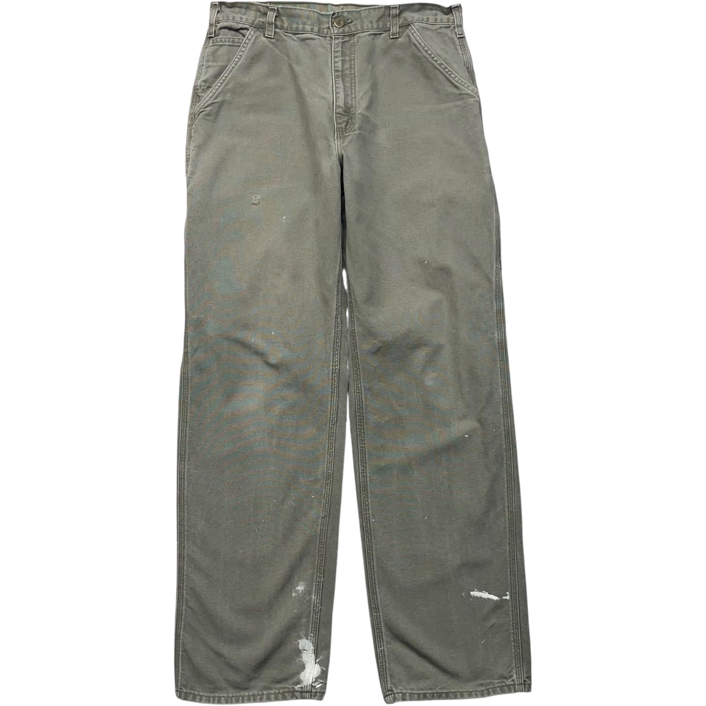 《実寸 W34L33》 Carhartt カーハート ペインターパンツ ワークパンツ モスグリーン no.8694