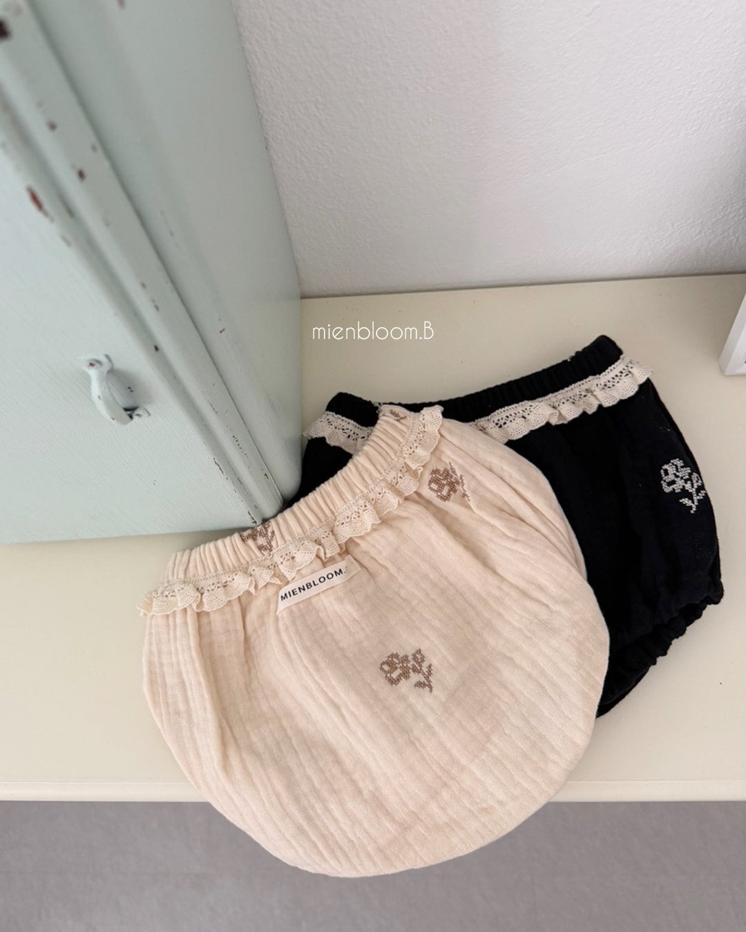 送料無料【予約】/ baby ロース刺繍ブルマ / mienbloom