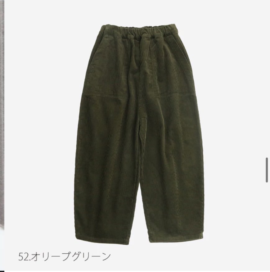 8Wコーデュロイクラフトパンツ/NARU定番/650876 | WACKY
