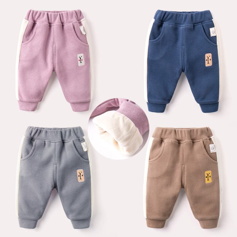 赤ちゃんのズボン秋と冬の子供のズボン秋の女性のカジュアルパンツ男の子プラスベルベットの冬の服の赤ちゃんエインスタイルの新しい綿のズボン Duduベイビー2937463