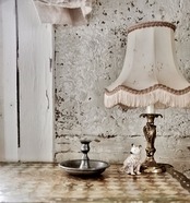 フランス 沈黙の灰銀色とキャンドルスタンド fleur de lys アンティーク