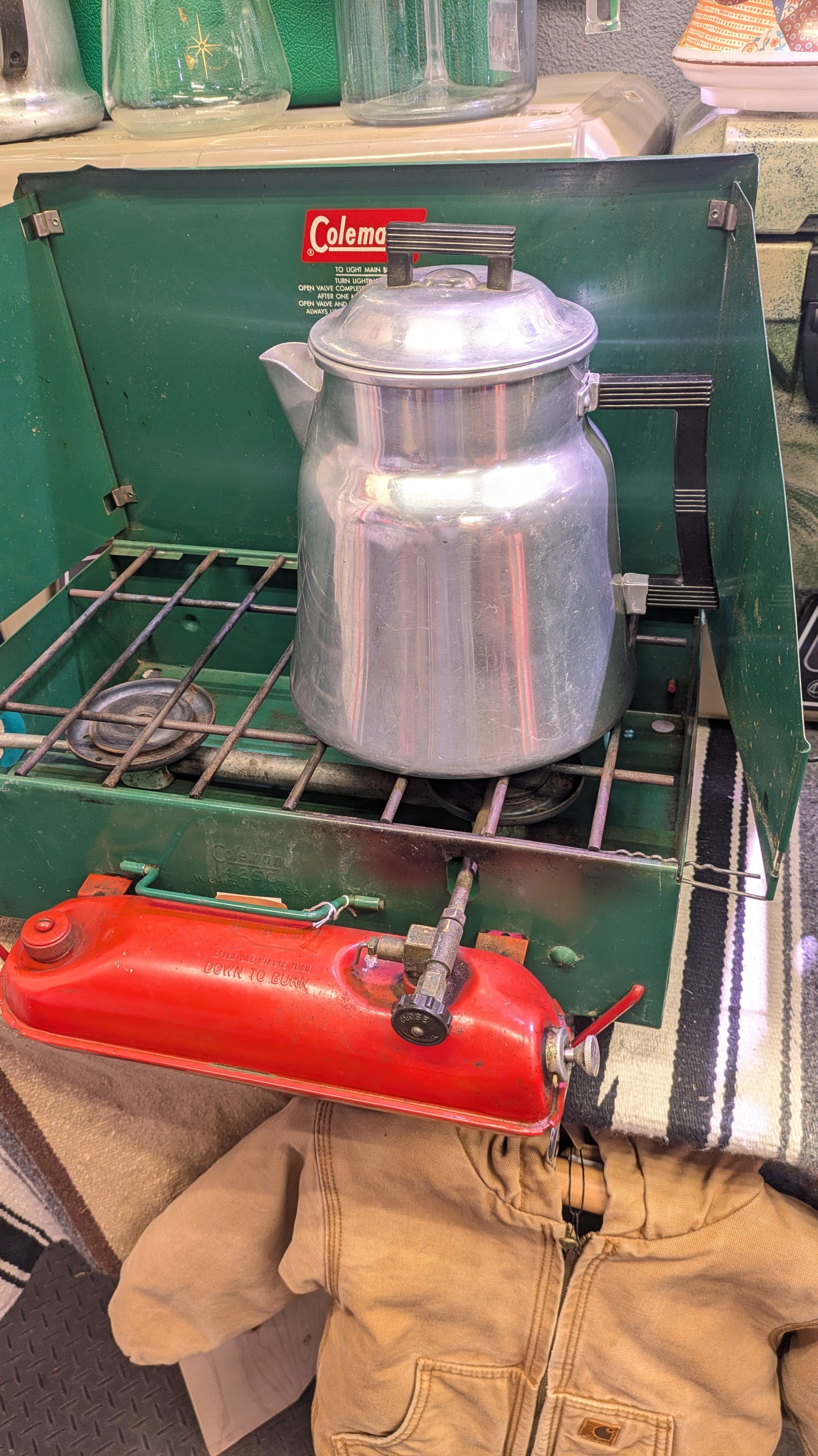 Vintage WEAREVER No3016 Aluminium Percolator Kettle madeinUSA