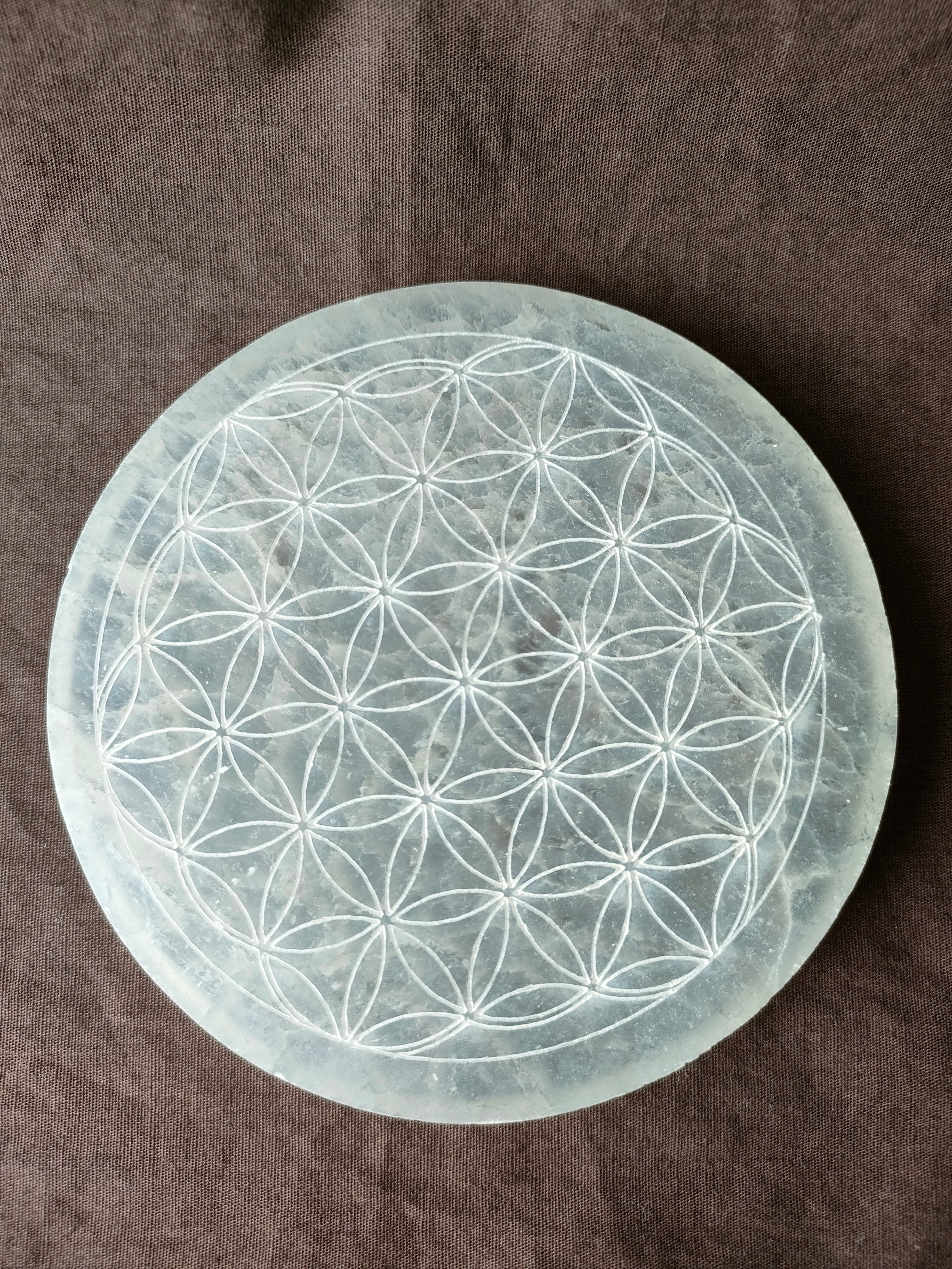 セレナイトプレート フラワーオブライフ