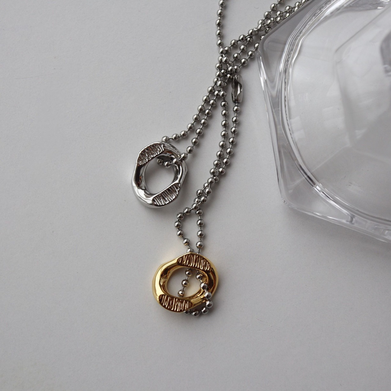 153N  dotチェーンカジュアルネックレス