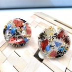 ★粒々〇Middle　mosaic【ピアス・イヤリング選択可能】