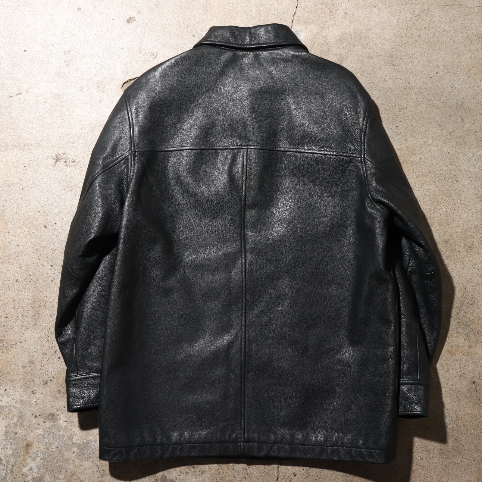 極美品 S OLD GAP 90s レザー カーコート オールドギャップ 黒 | ENCOUNT 