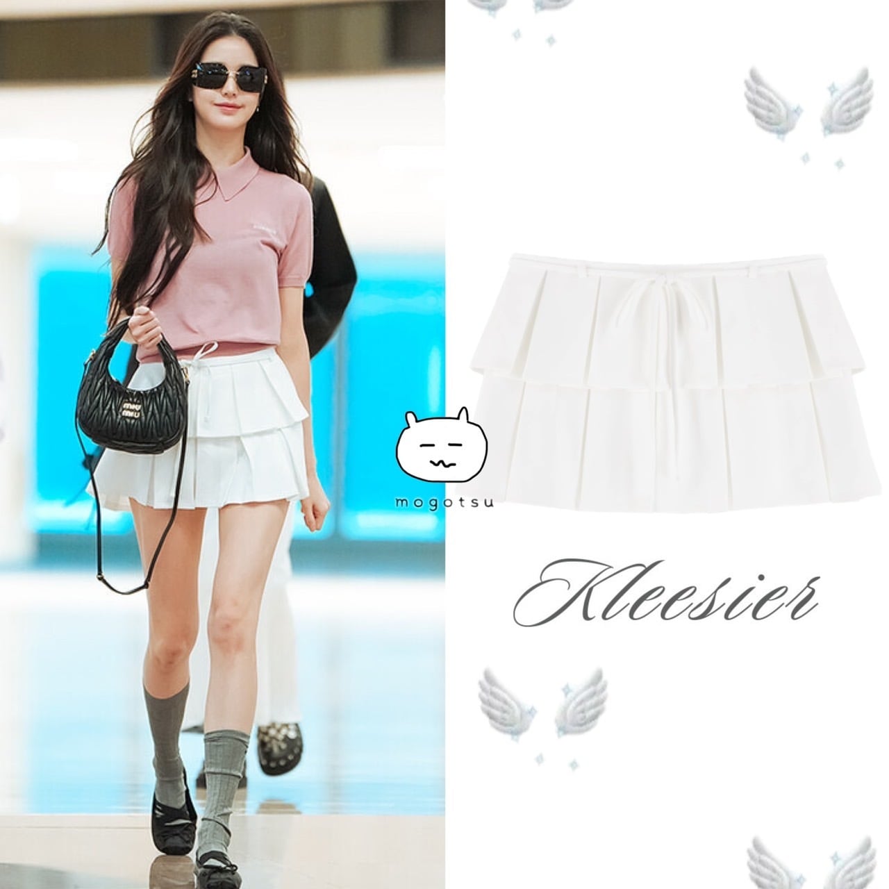 ☆IVE ウォニョン 着用！！【Kleesier】Whipping cream pleated skirt