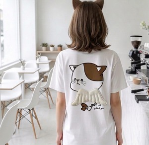 【デザフェスで数量限定再販！】ANGEL CAT T-shirt【天使の羽】ねこTシャツ 立体羽デザイン 猫キャラT
