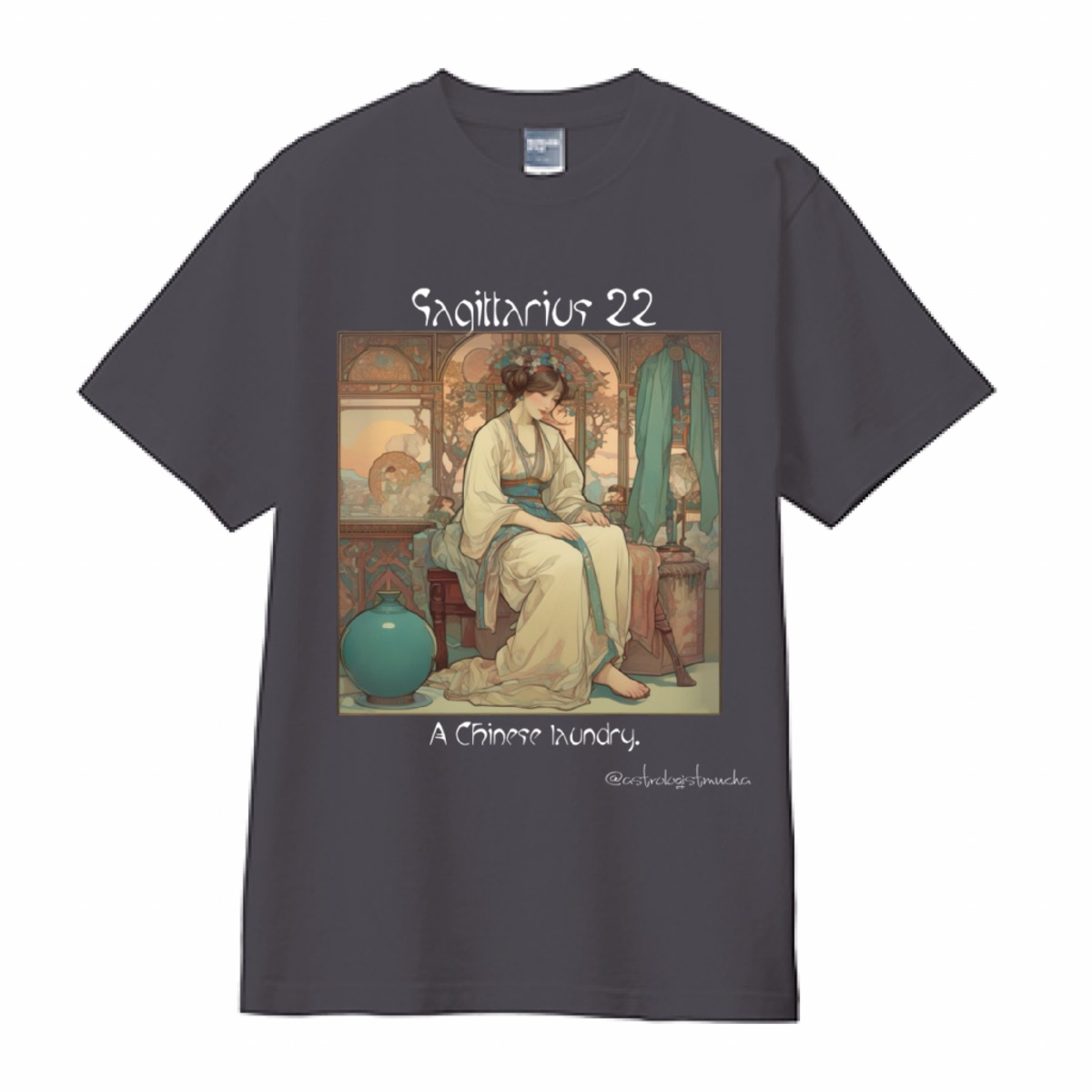 射手座22度 Tシャツ ダークグレー | astrologistmucha sabian goods