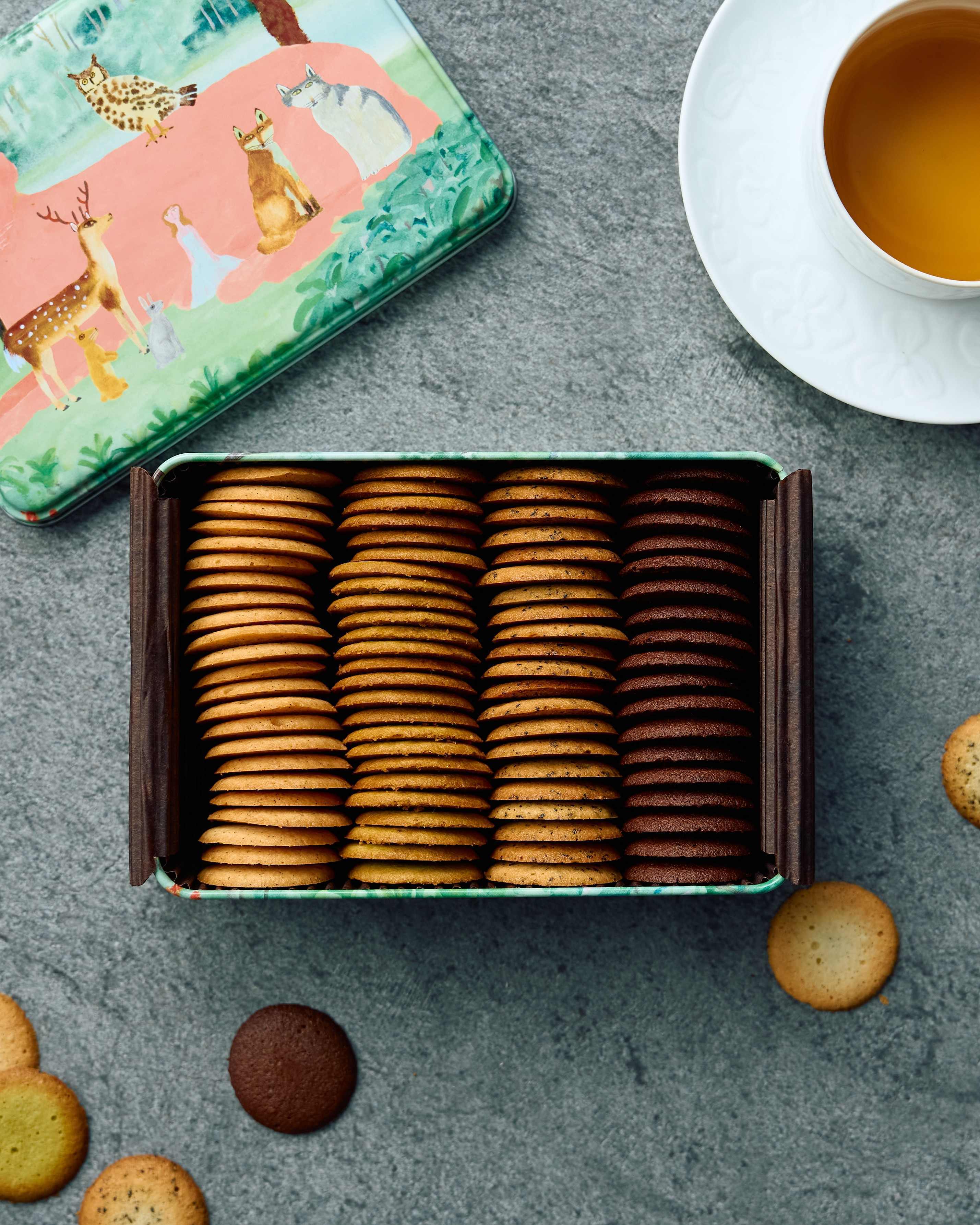 ラングドシャミニヨン(4種) -ピンクのねこ缶-