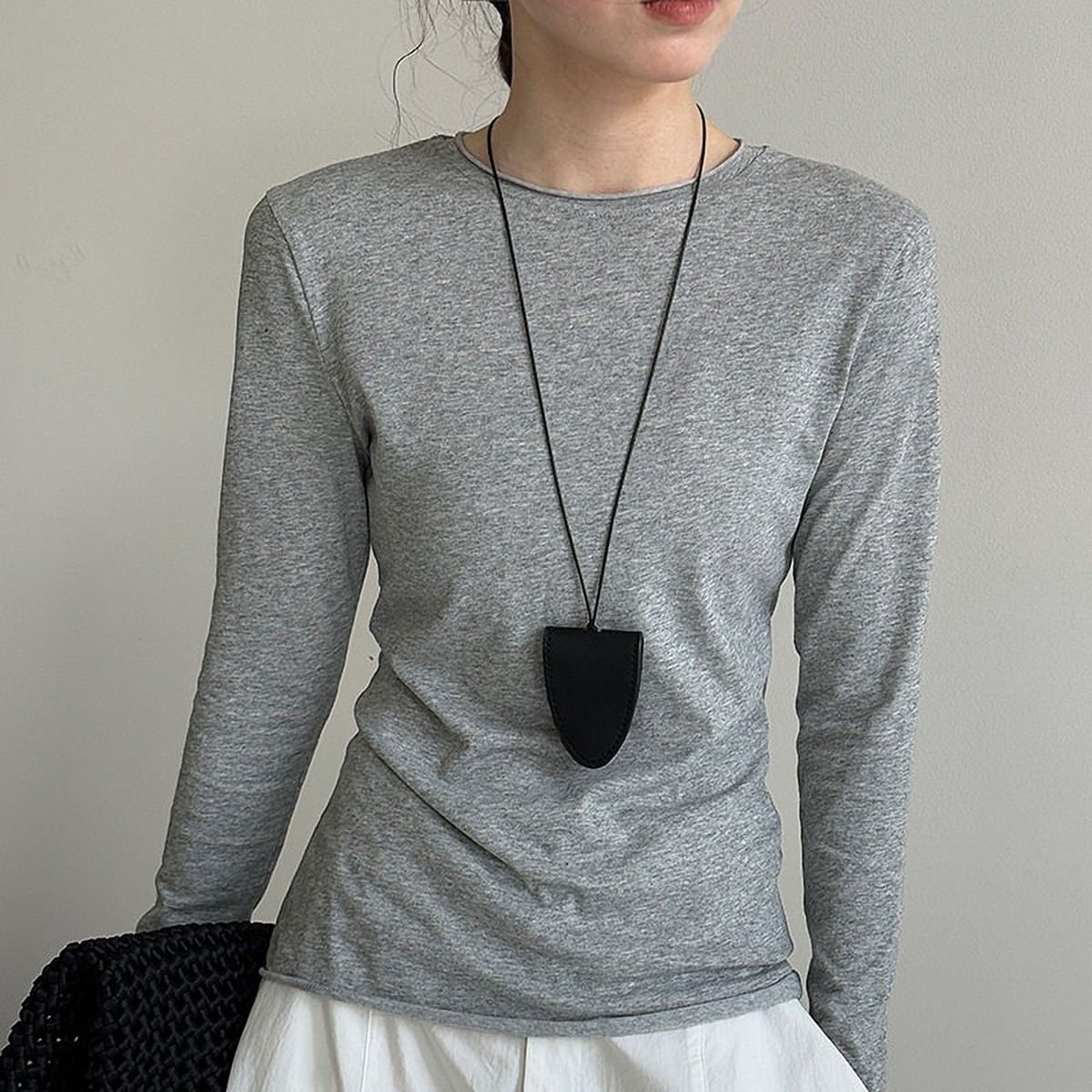 back seam long sleeve tops m-0072