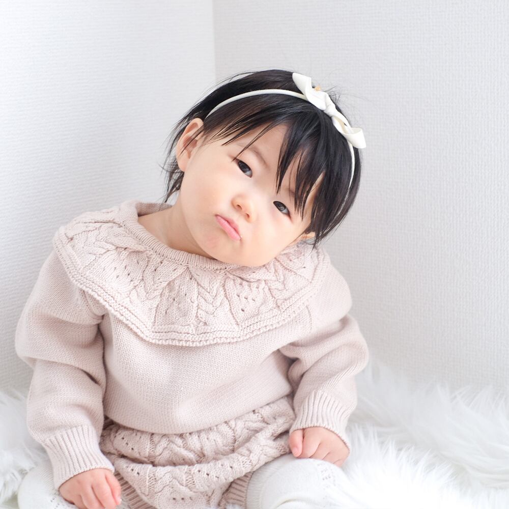 【即納】カラーフリルセーターセットアップ