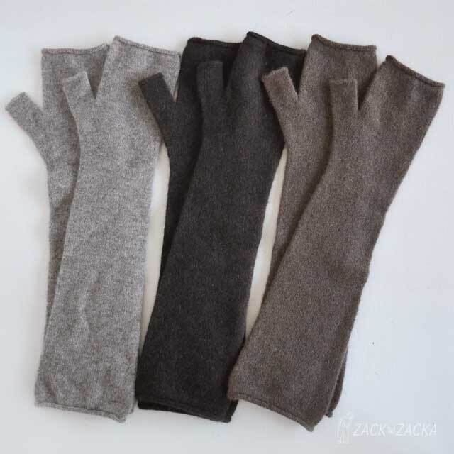 ヤクウール100％ フィンガーレスロンググローブ アームウォーマー