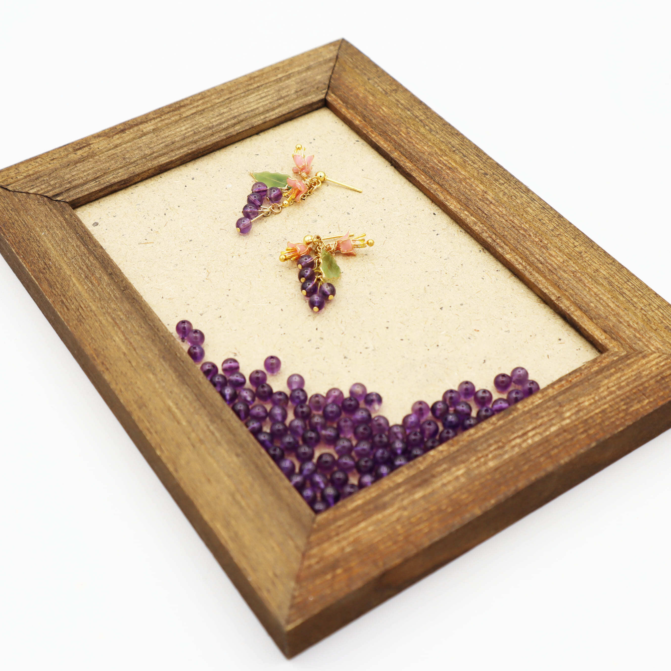 紫式部ピアス（amethyst）