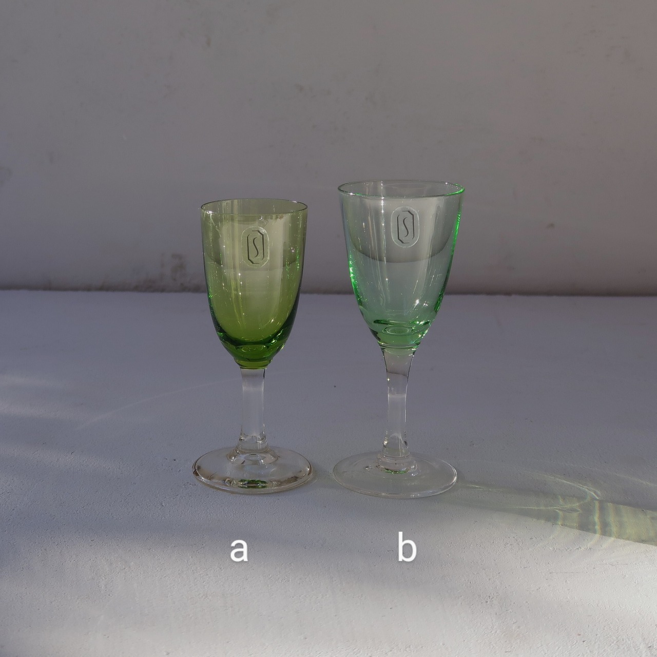 グリーンのミニグラス