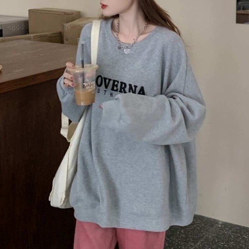 プリントセーター レディーススプリングオータムルーズジャケット トップス ロング 春物 秋物 1号婦人72312381593