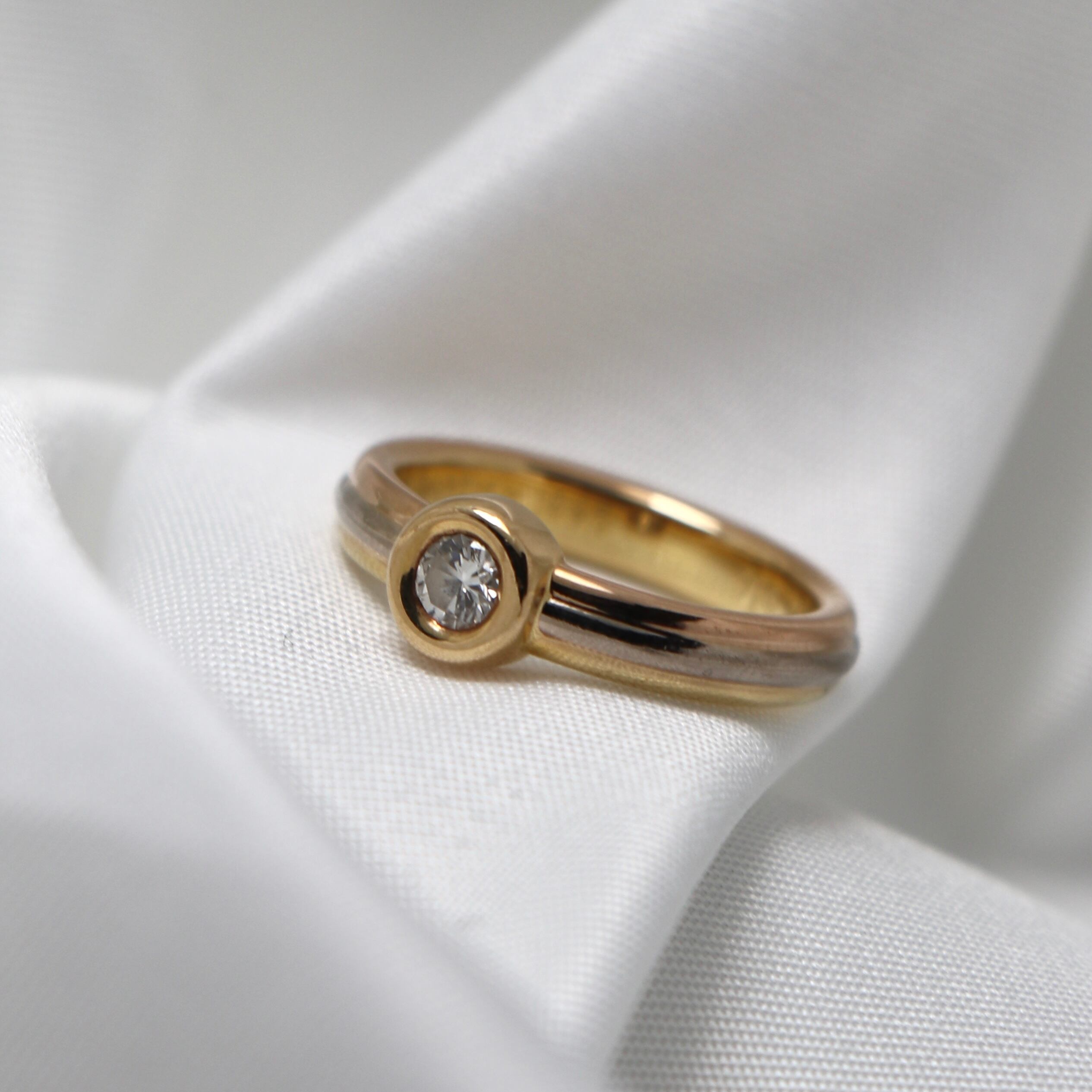 Cartier 約9号 モノストーン ダイヤ リング K18 カルティエ | 2122