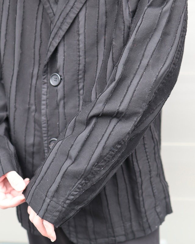 【ISSEY MIYAKE】Fringe Border Single Tailored Jacket