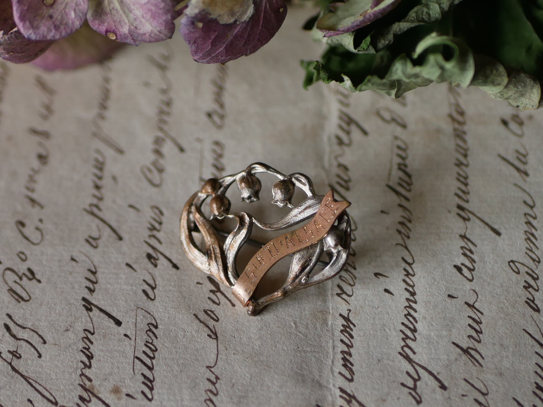 すずらん brooch ブロカント ヴィンテージ フランスアンティーク