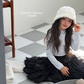 ニニベロ / ninibello / ウィッティフリルTシャツ / 韓国子供服 / キッズ / 26winter〖取寄〗*XS~XXL*