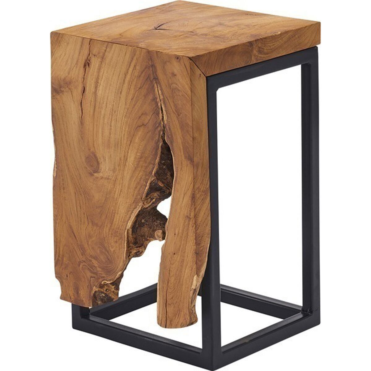 プランタースタンド JW-301BR スタンド 天然木 木製 スチール おしゃれ ブラウン サイドテーブル 花台 植物 四角 フラワースタンド シンプル モダン ヴィンテージ リビング ダイニング ショップ 店舗 ガーデン インテリア