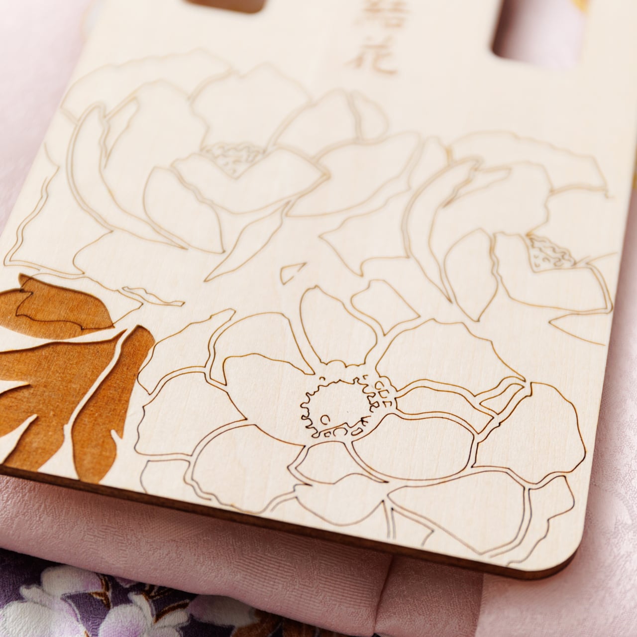 名入れ無料》千歳飴袋 七五三⌇木製「牡丹と蝶」七五三撮影の撮影小物