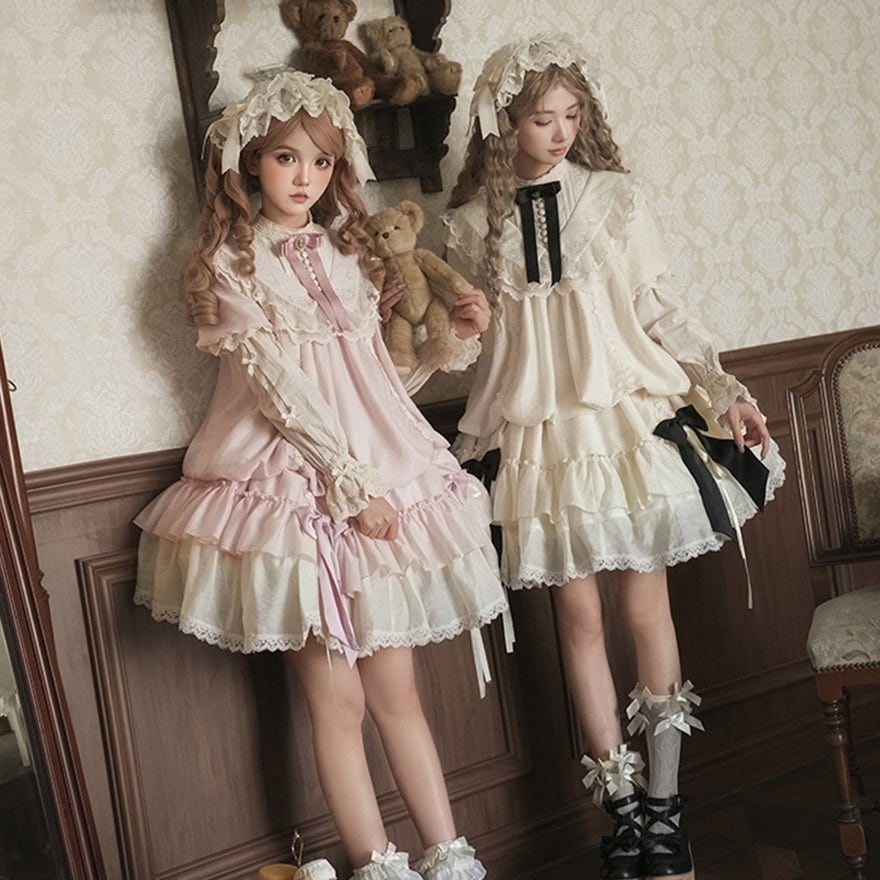 ロリィタ ローズピンク ワンピース セットアップ 7点セット ベルト