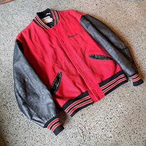 アメリカ製 メルトンウール×レザースタジャン used [312038]