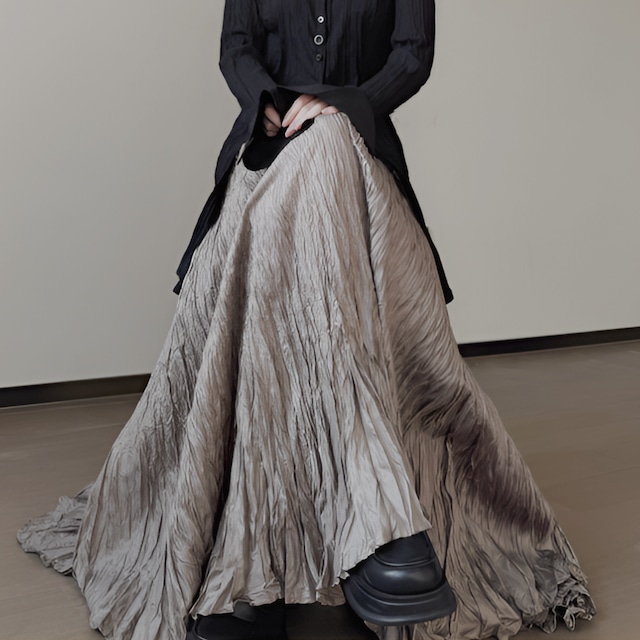 Sheer layered irregular skirt【2color】 C1498