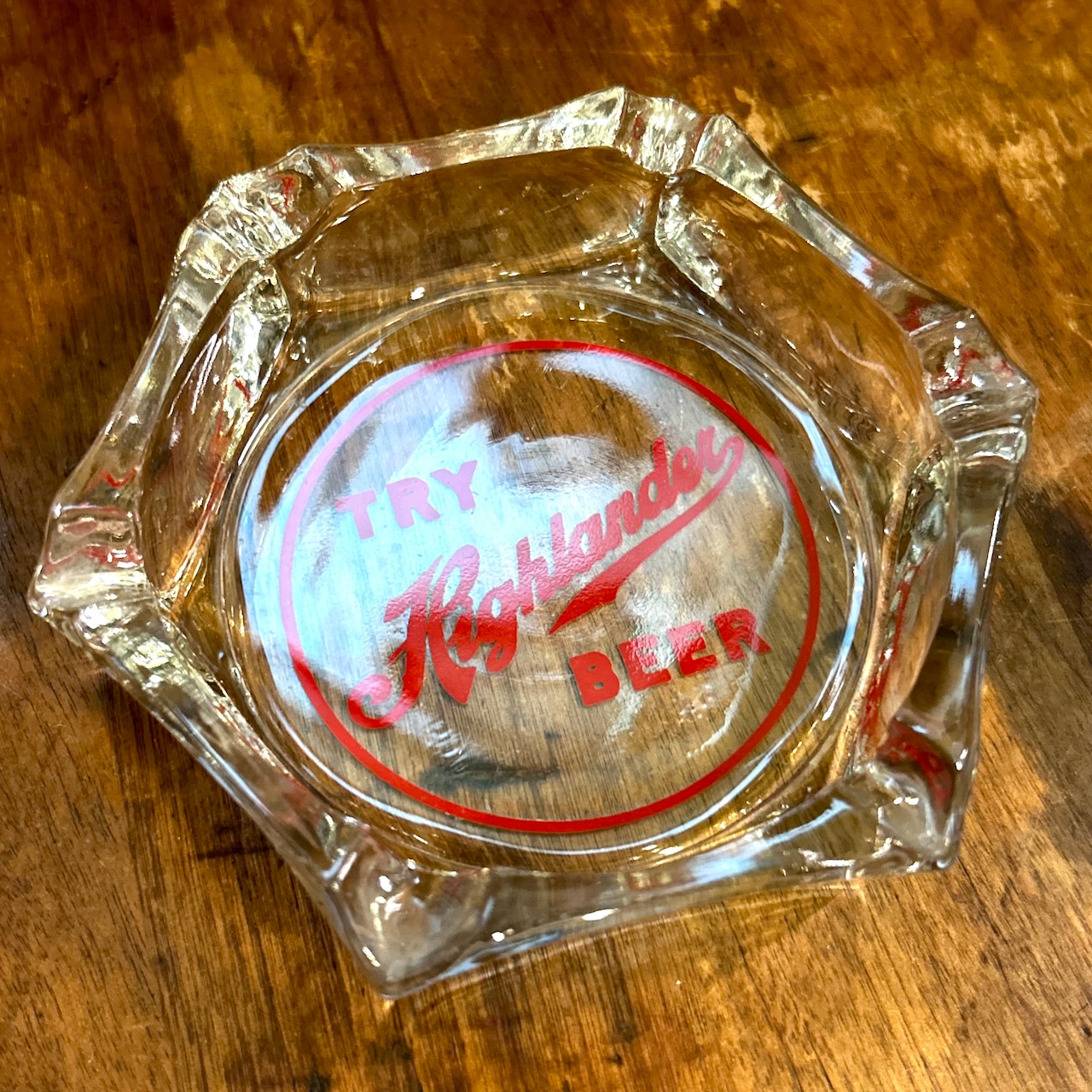 1960s HIGHLANDER BEER ハイランダービール ヴィンテージ ガラス アッシュトレイ 灰皿 MISSOULA MONTANA USA