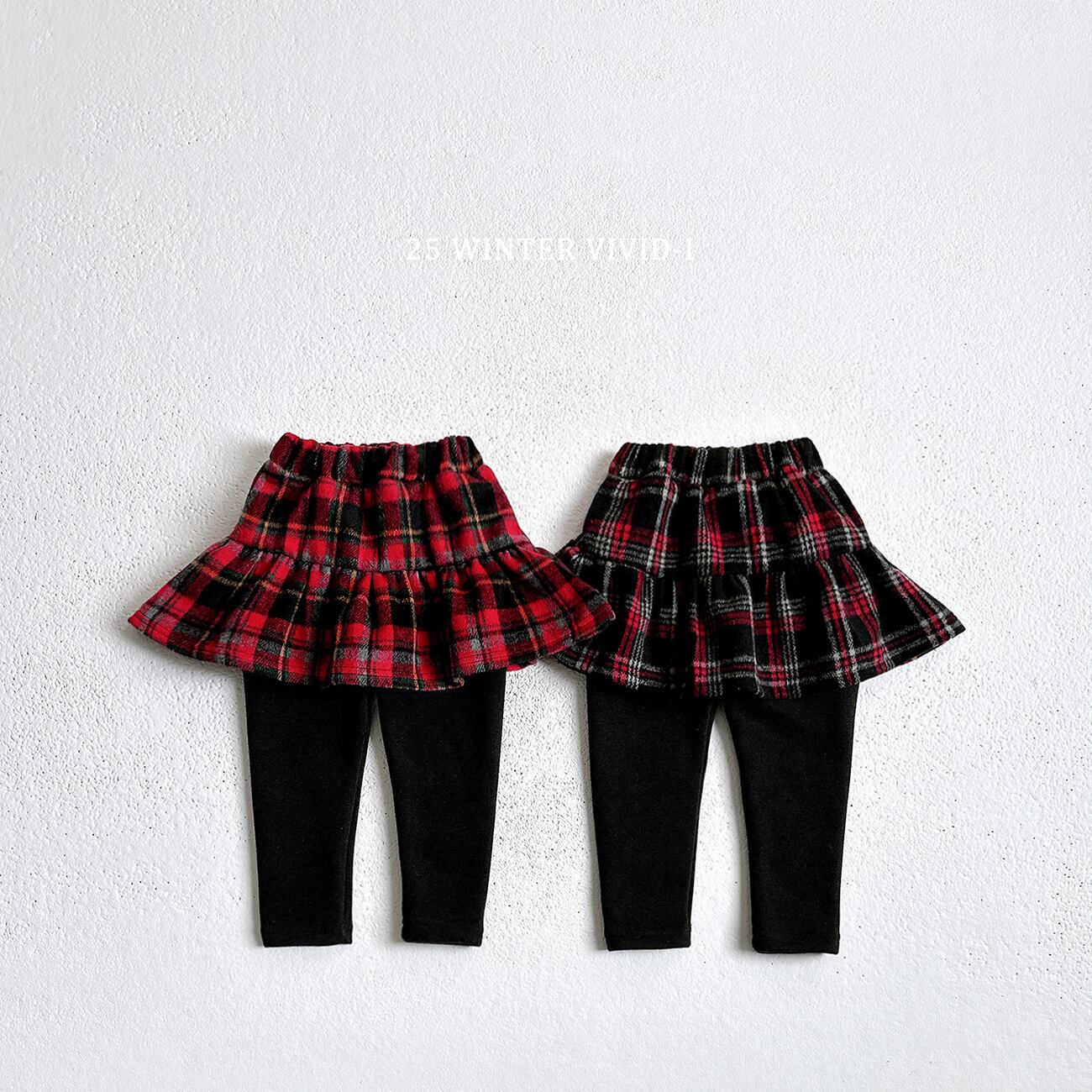 checked skirt leggings【VIVID】※12月下旬〜1月上旬発送予定