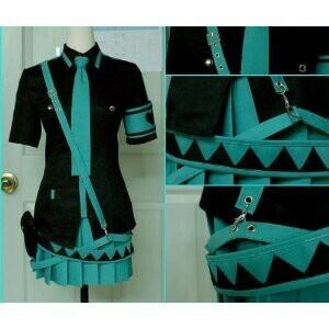 K1211 VOCALOID 恋は戦争ver / 初音ミク 風 手袋ポーチ付きSet