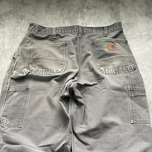襤褸 USA生地製 グレー ダブルニー Carhartt B136 35×30 詳細写真17