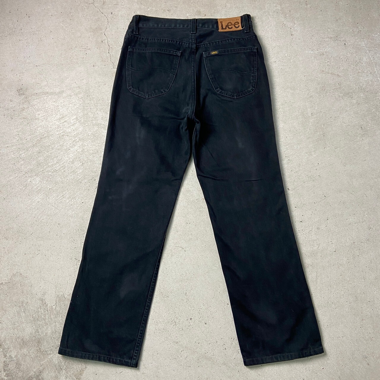 90年代〜 ユーロ Lee リー ストレート ブラックデニムパンツ メンズW33  
