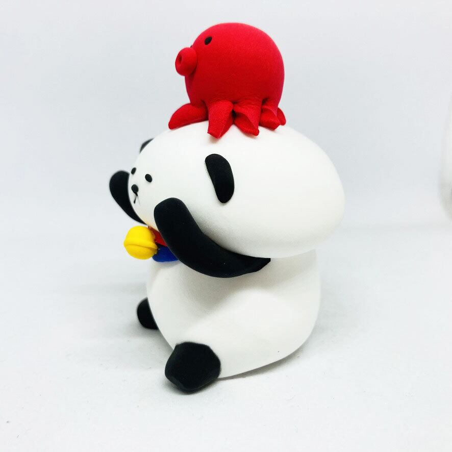 タコにパンダ / 紙粘土 / カトコト