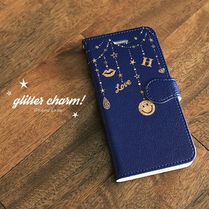 【オーダーメイド】  iPhone 手帳型スマホケース 【glitter charm!】