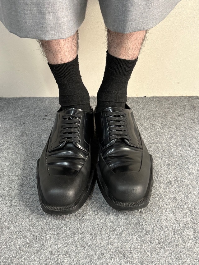 【2022/AW PRADA】brushed leather derby shoes