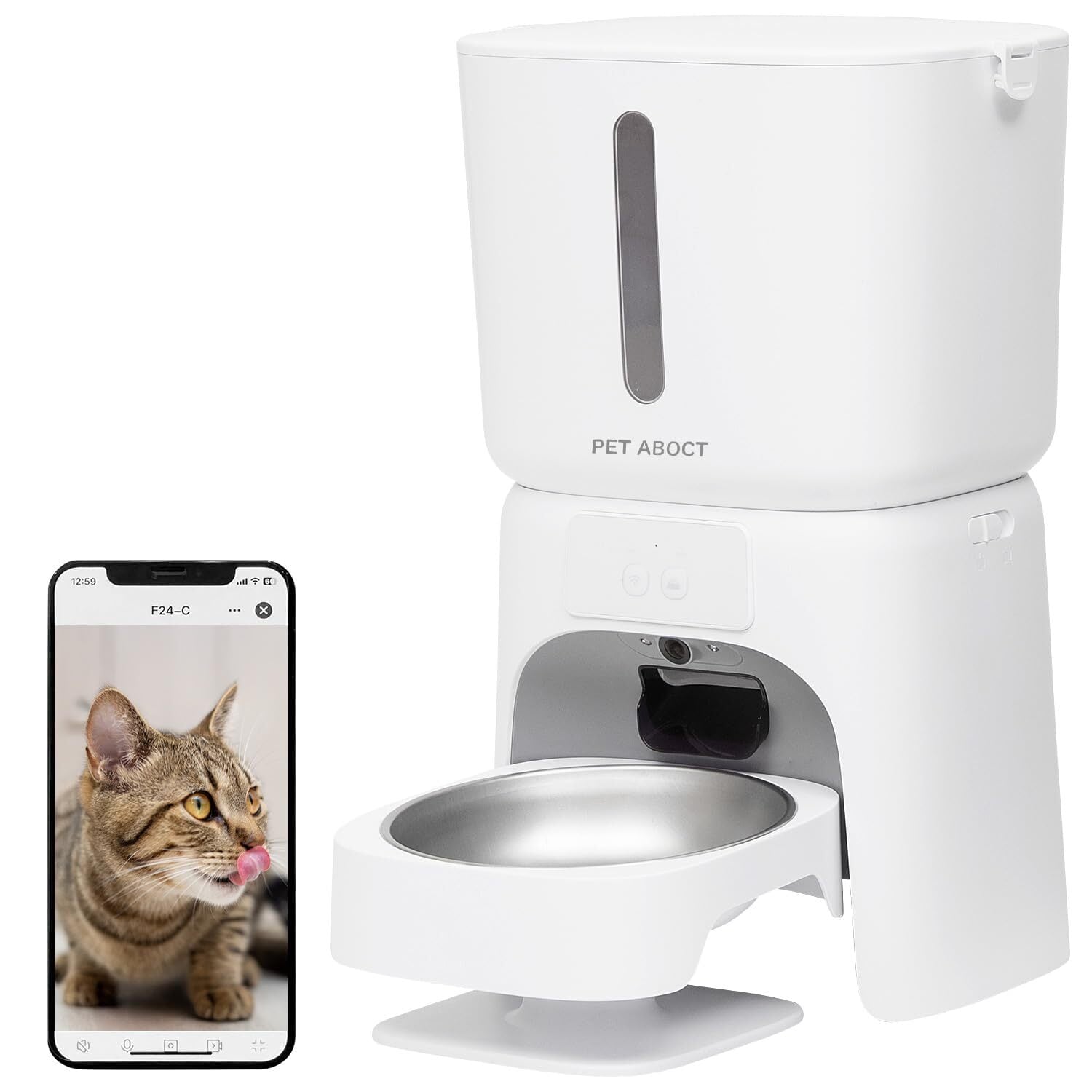 PETABOCT 自動給餌器 猫 犬 1080HD カメラ 双方向通話 2.4GHz & 5GHz